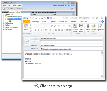 Email Any of Your Reports in Dynamics GP